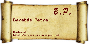 Barabás Petra névjegykártya